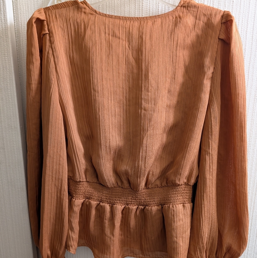 Express Low Cut Long Sleeve Blouse Size M - Picture 3 of 7
